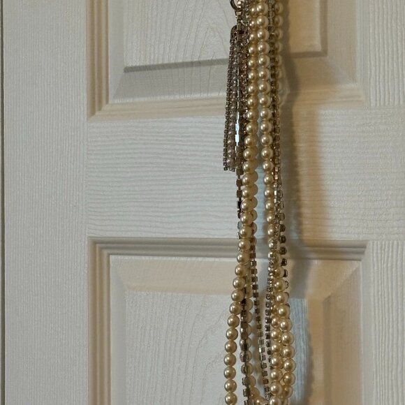 Faux Pearl and Rhinestone Adjustable Belt - Picture 8 of 13